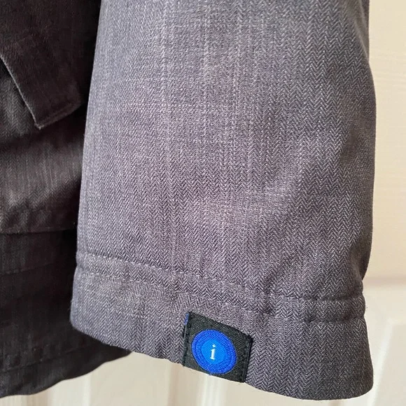 iridēon Gray Heather Herringbone Wind Breaker Utility Equestrian Jacket SZ M - Picture 4 of 11